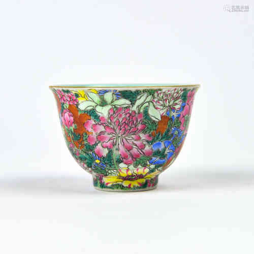 A Chinese Famille-Rose Porcelain Cup