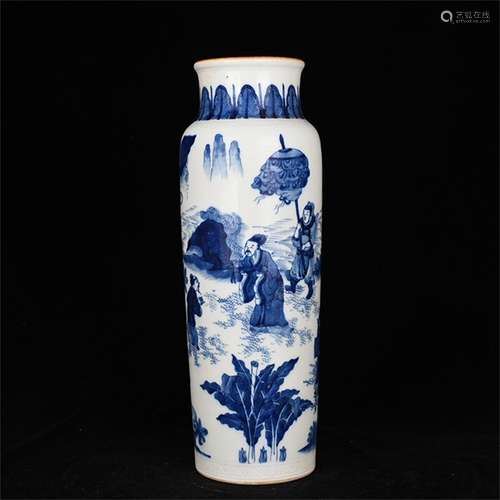 A Chinese Blue and White Porcelain Vase