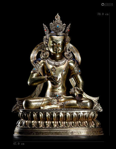 A Chinese Gilt Bronze Figure of Buddha