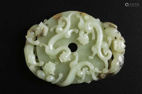 A Chinese Carved Jade Pendant