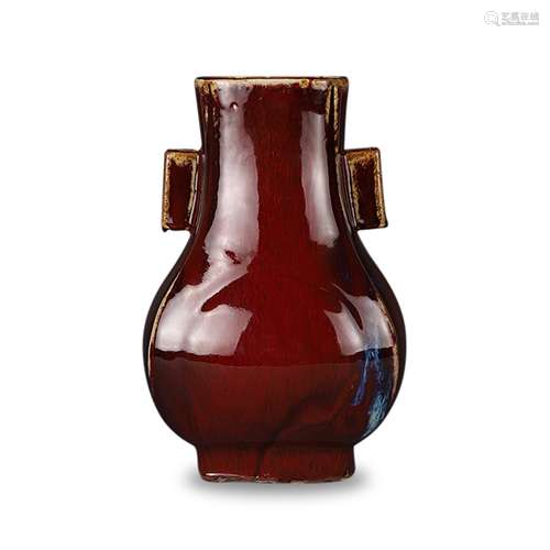 A Chinese Flambe Glazed Porcelain Vase