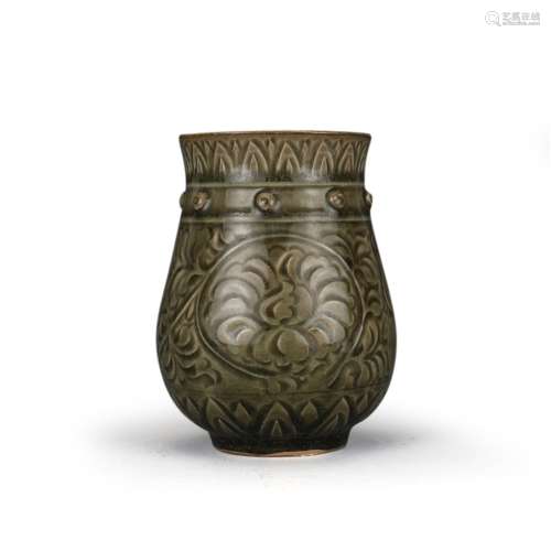 A Chinese Yao-Zhou Glazed Porcelain Vase