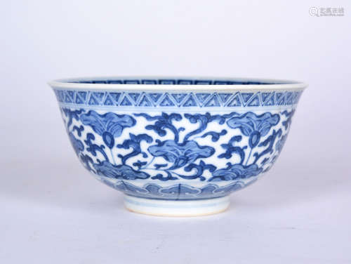 A BLUE AND WHITE BOWL, DAOGUANG PERIOD