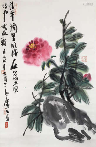 近代 曾宓  花卉