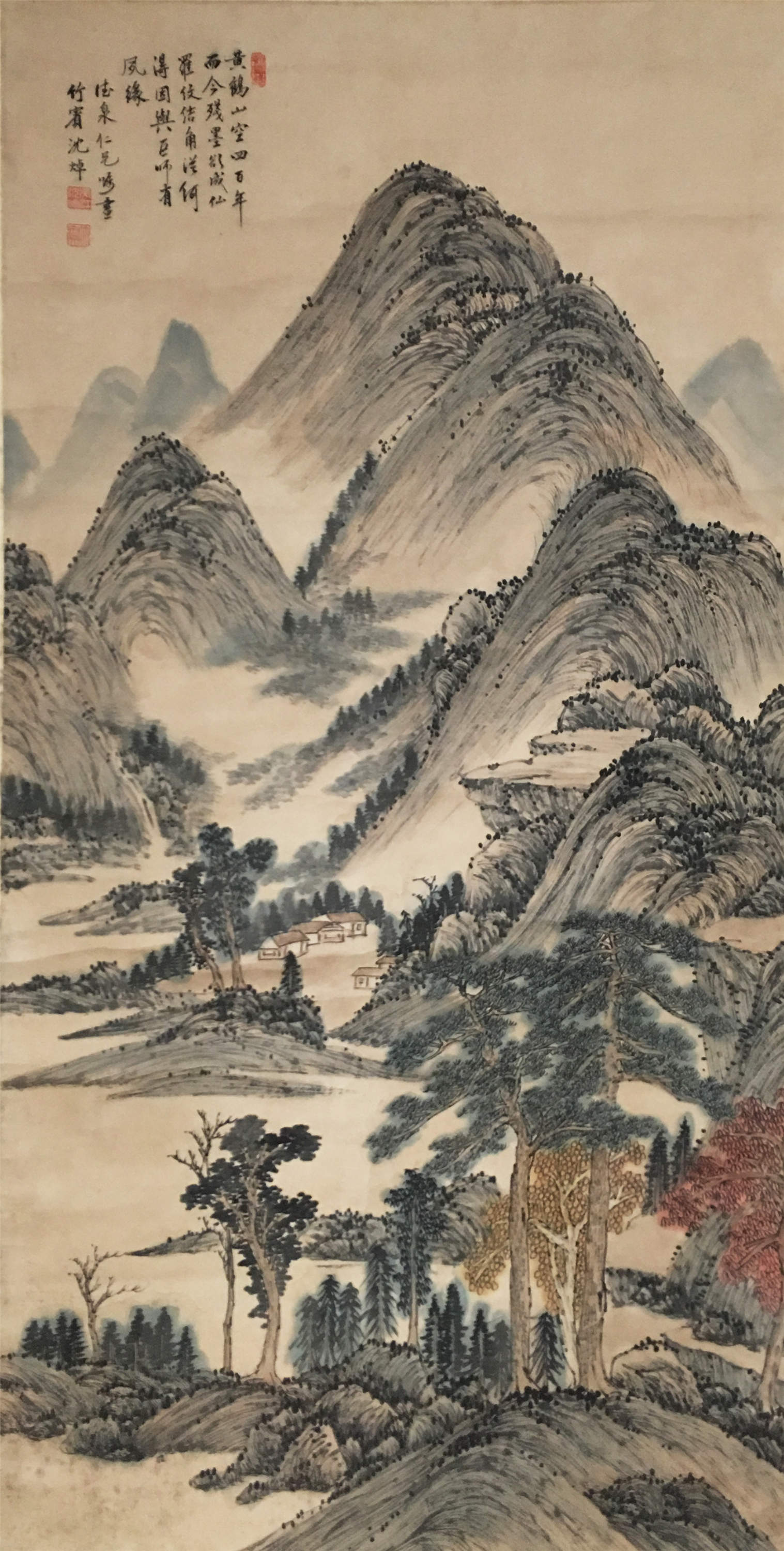 清沈焯山水