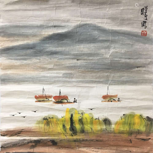 近代 林曦明  山水