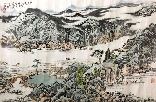 近代 宋玉麟  山水