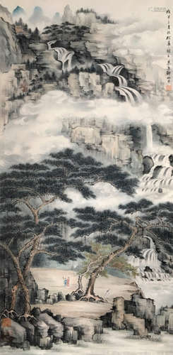 近代 郑师玄  山水