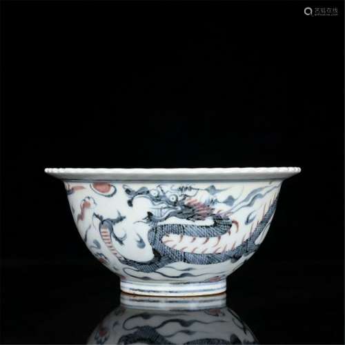 Ming Jian Wennian system Blue and white glaze in the