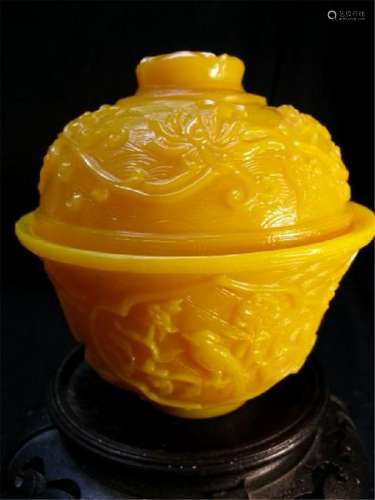 qilong pejing glass cup