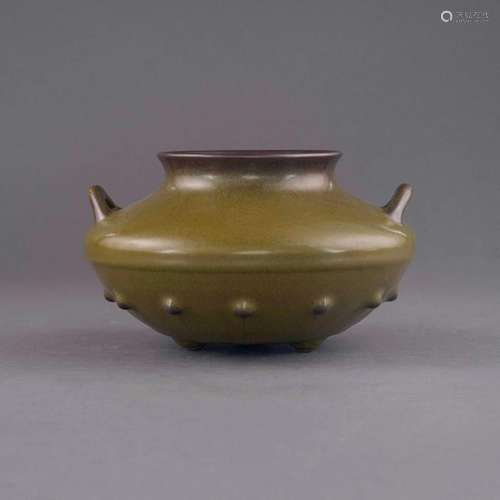 YONGZHENG TEA DUST GLAZED ZUN VASE