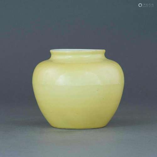 JIAJING FAMILLE JAUNE MONOCHROME JAR