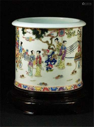 Chinese Antique Porcelain Brushpot