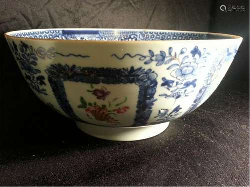 White and blue Antique Porcelain Bowi