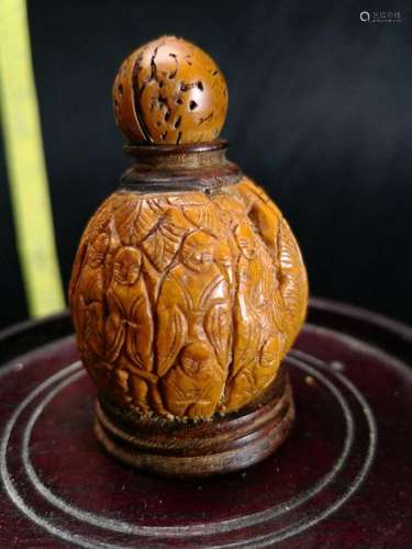 ANTIQUE Horn SNUFF BOTTLE