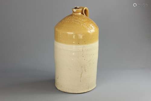 A large stoneware flagon, stamped W