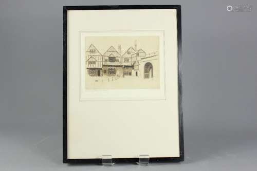 Two 20th Century etchings, the first by Maria Easton entitled 'St Pauls Cathedral' approx 25 x 19 cms the other by B