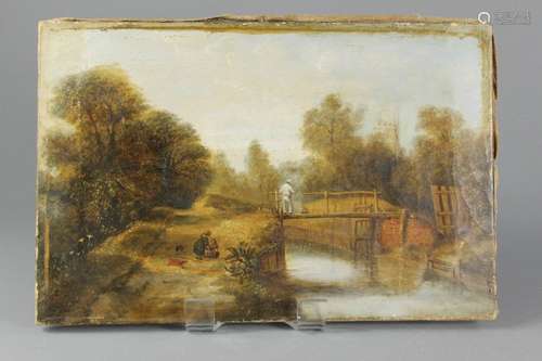 James Clark (English) 19th Century Oils on Canvas, the first entitled 'nr Chichester Sussex' the companion work entitled 'nr Westbourne Hampshire, approx 40 x 27 cms, both unframed