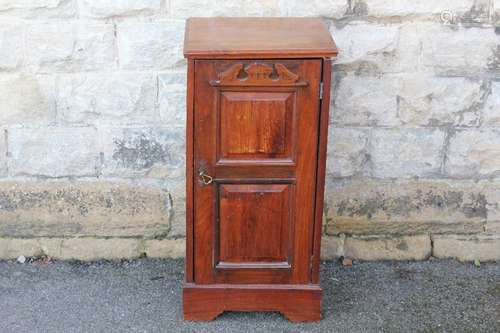 Mahogany pot cupboard, approx 40 x 36 x 90 cms