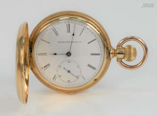 Elgin 14 Karat Gold Closed Face Pocket Watch. 50.7