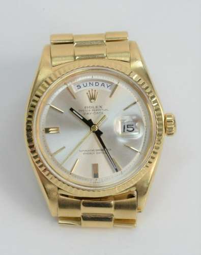 Rolex 18 Karat Gold Mens Wristwatch, oyster perpetual