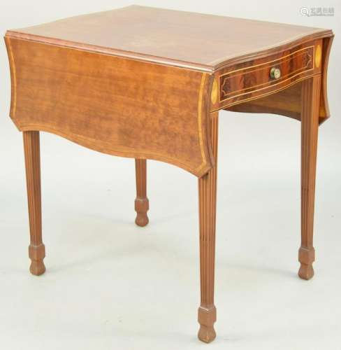 Charles Post George III Style Mahogany Pembroke Table,
