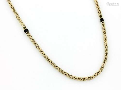14 kt gold royal chain with onyx