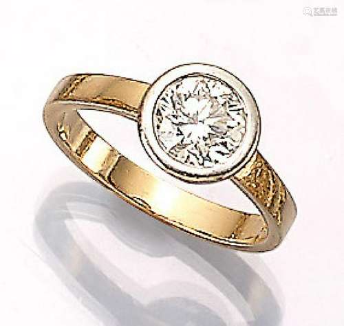 18 kt gold ring with brilliant