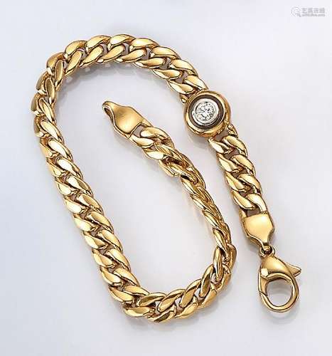 14 kt gold bracelet with brilliant