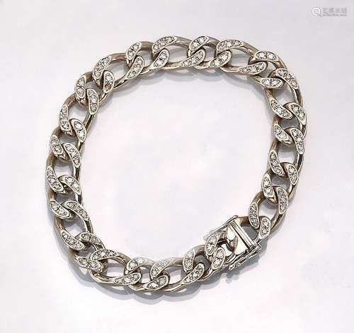 14 kt gold bracelet with diamonds