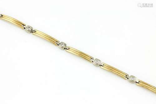 18 kt gold bracelet with diamonds