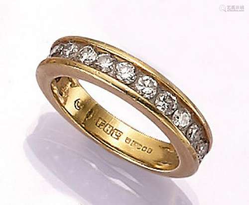 18 kt gold ring with brilliants