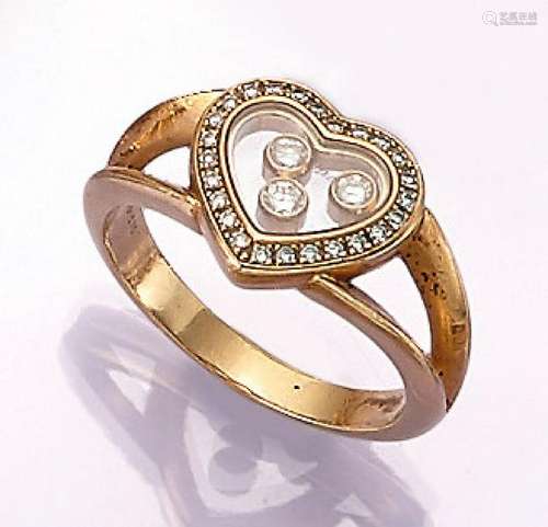 18 kt gold CHOPARD ring with brilliants