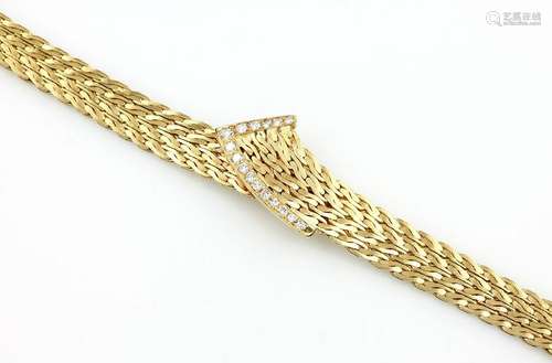 18 kt gold bracelet with brilliants