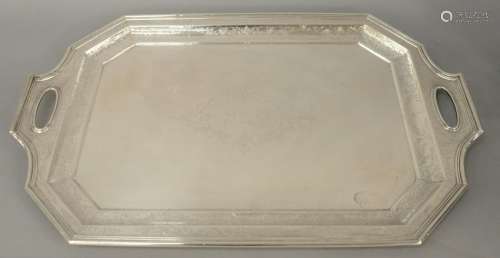 Spaulding Sterling Silver Tray, with two handles,