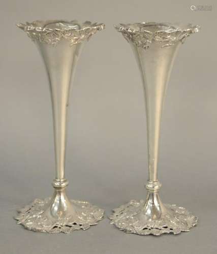 Pair of Howard and Company Sterling Silver Vases, with