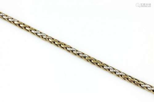 14 kt gold bracelet with brilliants