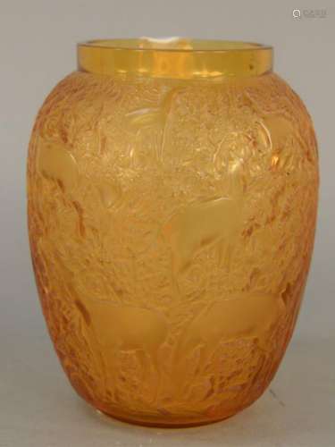 Rene Lalique Glass Vase, 