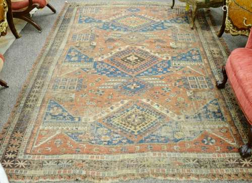 Soumac Oriental Area Rug, (wear). 7' x 9' 4