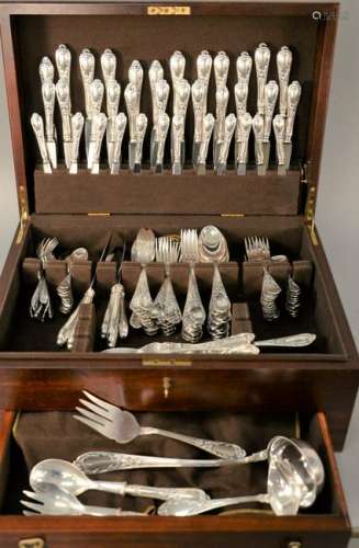 Wellner Silver Flatware Set for Fourteen, to include