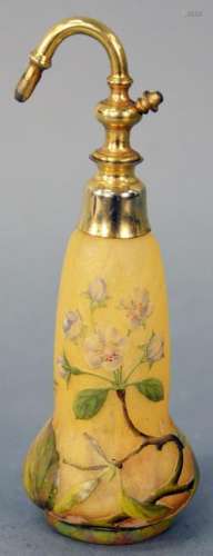 Daum Nancy Cameo Glass Perfume, apple blossom etched