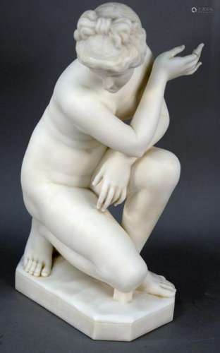 Pietro Barzanti (1842 - 1881), carved Italian white