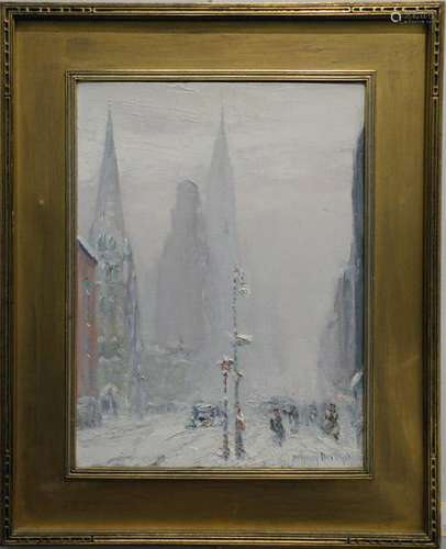 Johann Berthelsen (1883 - 1972), Snowy New York