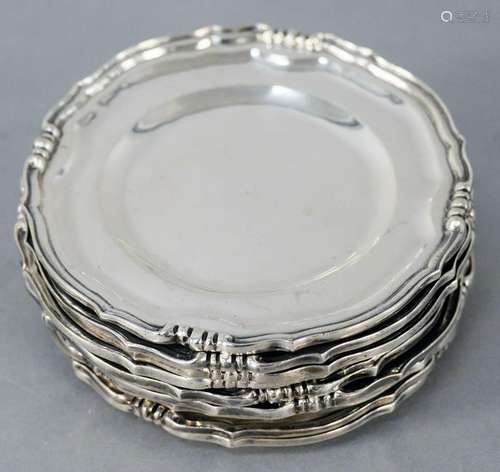 Set of Eleven Sterling Plates, marked Juarez Mexico 950