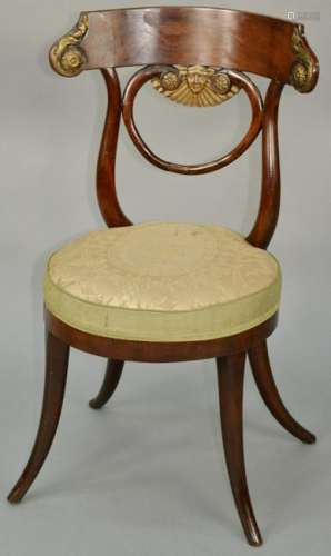 Baltic Parcel Gilt Mahogany Music Chair, early 19th