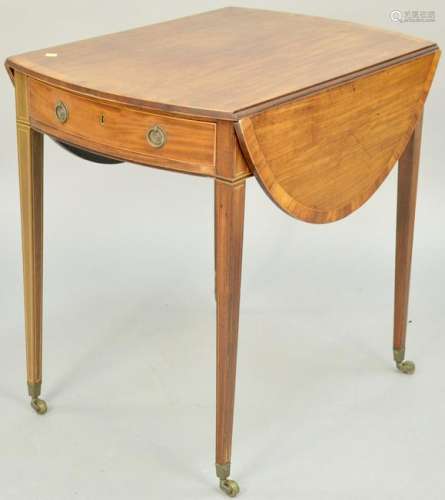 George III Banded and Inlaid Mahogany Pembroke Table,