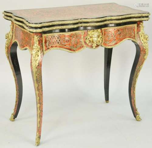 French Boulle and Gilt Bronze Mounted Games Table, 19th