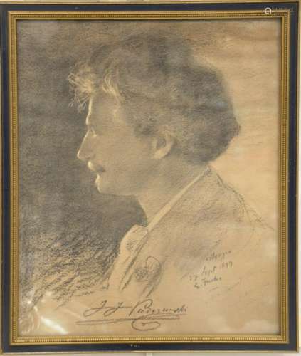 Emil Fuchs (1866 - 1929), portrait of J.J. Paderewski,