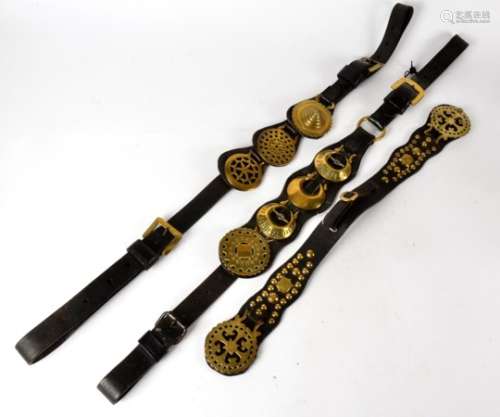 A 19th Century horse brass strap with reference to the '1837 Jubilee', length approximately 115cm,