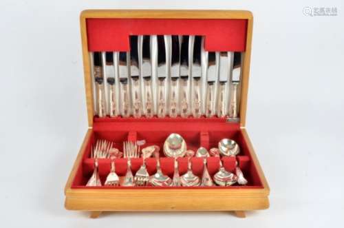 Two canteens of kings pattern cutlery, together with an assortment of other plated and collectors